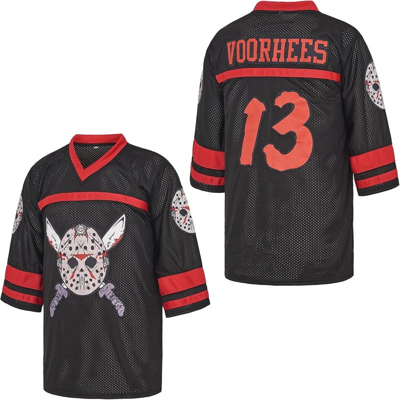 Ucavan Men's Slashers Voorhees 13 Jason Hockey Jersey and Mask - Image 1